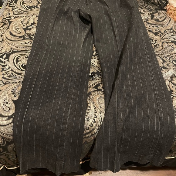 Black Pinstripe Pants - Picture 1 of 15